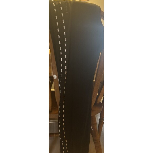 Pink Victoria Secret Tapered Track Pocketed Sweatpants Black Sz M Side Zippers - Picture 5 of 9
